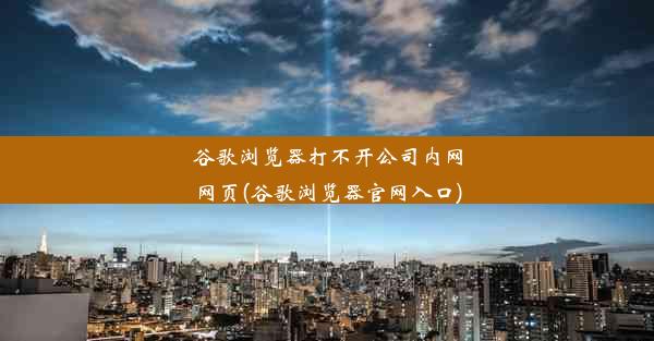 谷歌浏览器打不开公司内网网页(谷歌浏览器官网入口)