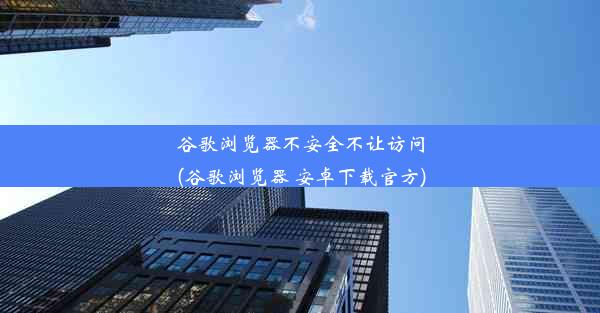 谷歌浏览器不安全不让访问(谷歌浏览器 安卓下载官方)