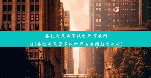 谷歌浏览器不能打开百度网站(谷歌浏览器不能打开百度网站怎么办)