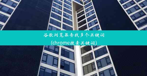 谷歌浏览器查找多个关键词(chrome搜索关键词)